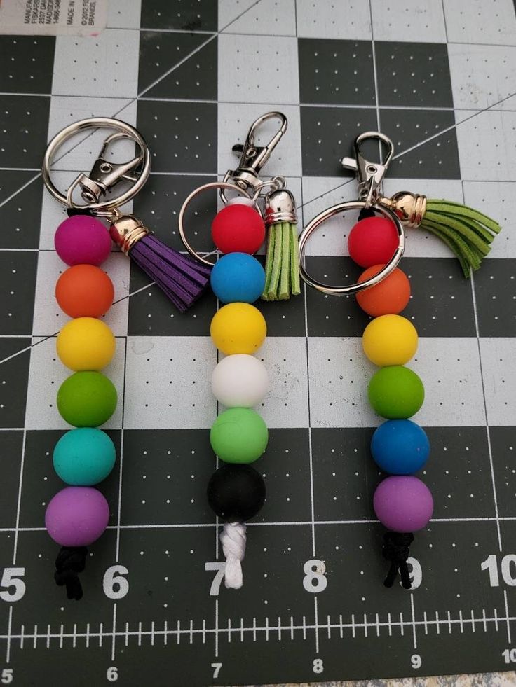 Silicon Bead Keychain